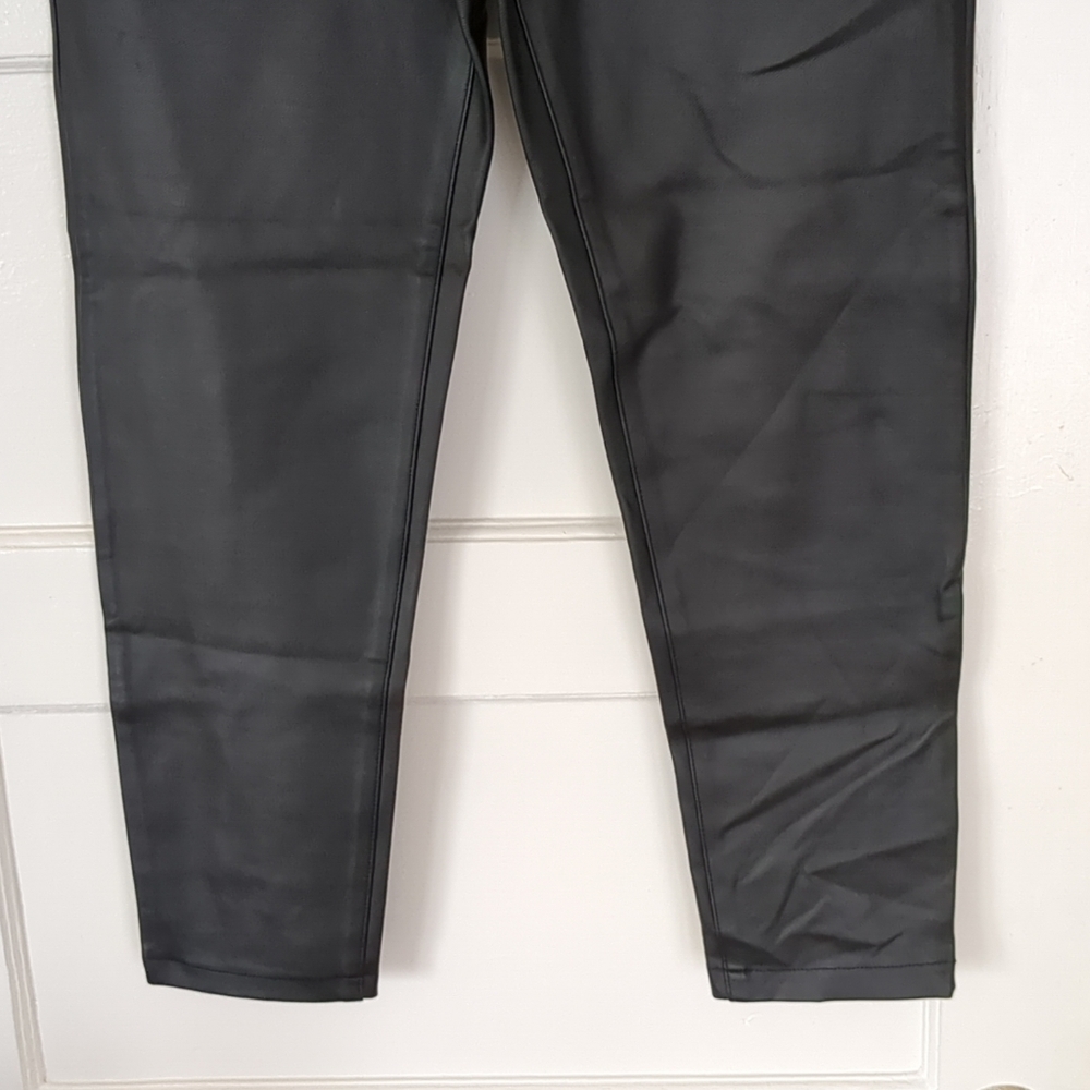 Betabrand Faux Leather Pants Medium Black 31X25 - Picture 2 of 14